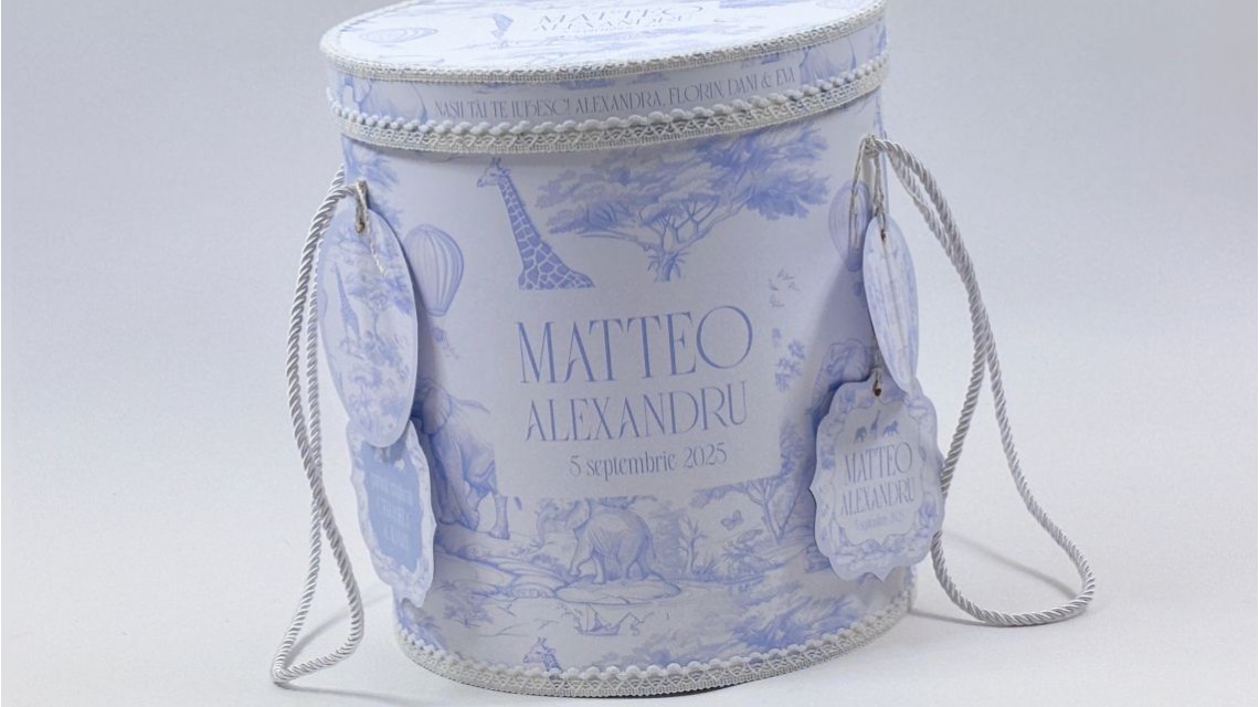 Trusou de botez Jungle Baby Toile de Jouy 19
